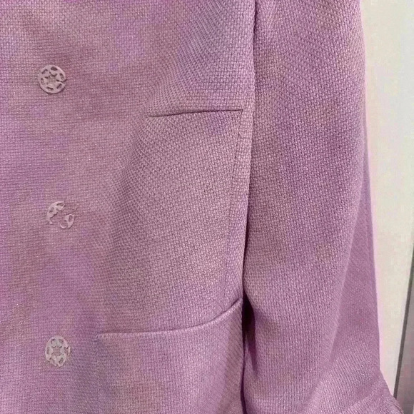 london Times Light Pink shimmer shiny Blazer with bug large buttons barbie - Picture 6 of 6